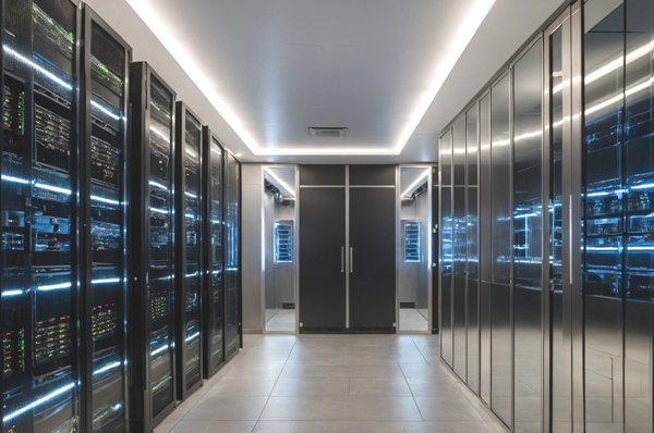 Photo of a computer server room